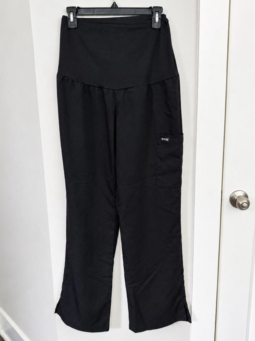 Grey’s Anatomy Black Maternity Small Scrub Pants With Belly Panel Support